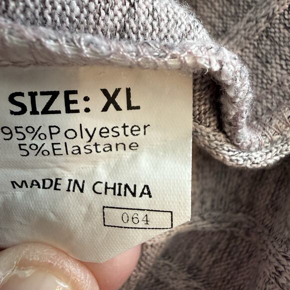 Dokotoo Women’s Size XL Gray Pullover Tunic Sweater V-Neck Casual Soft Weather - Picture 4 of 10